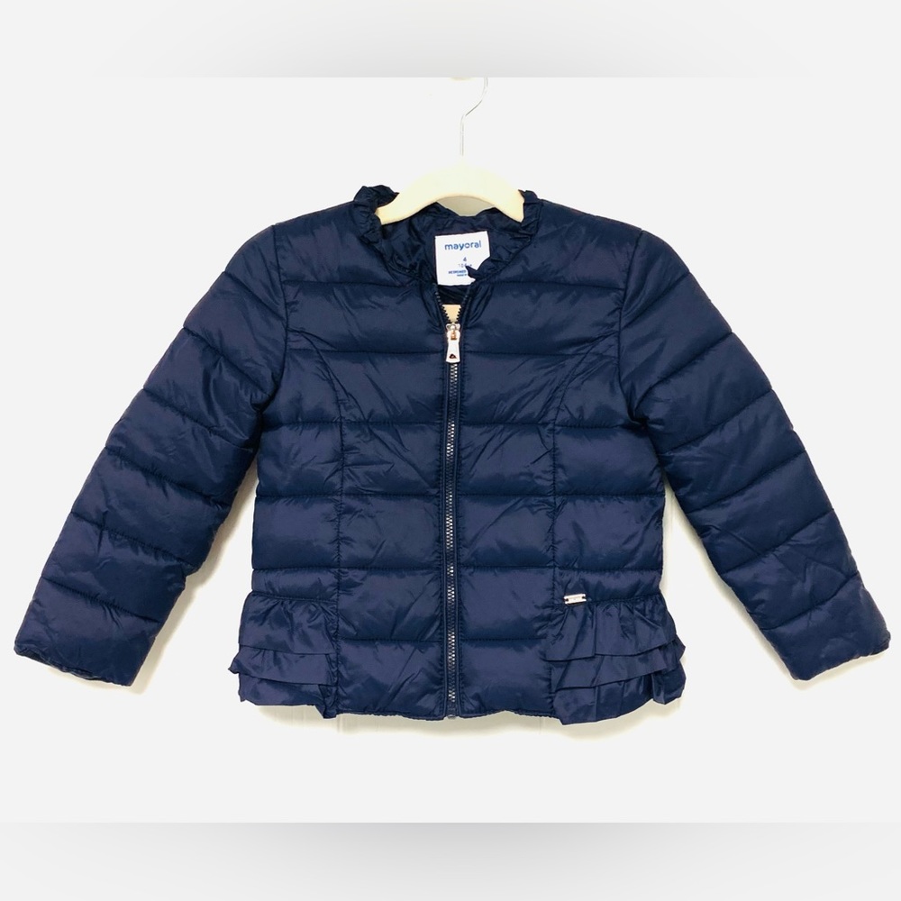 Mayoral Baby Girl Ruffle Puffer Jacket